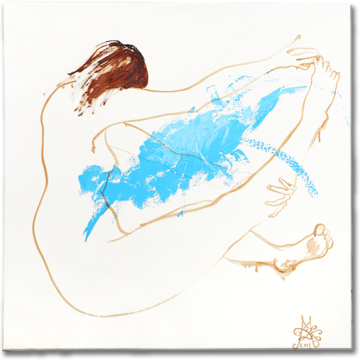"a Woman Scratching Her Leg", acrylic on canvas - 100 x 100 cm, 2003