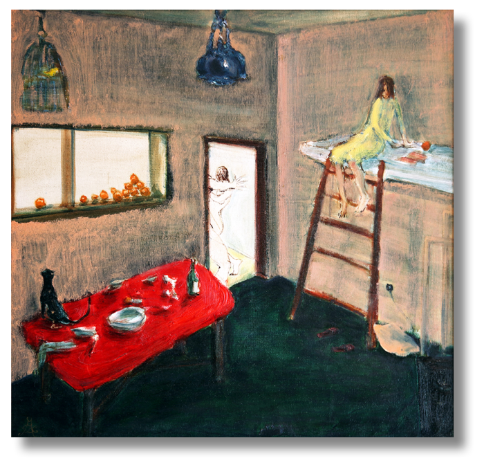 Pink Room, oil on canvas - 40x40 cm, 2002